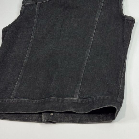 ALLSAINTS Lot No. A Selvedge Japanese Denim Jacket Black Mens Size L Sleeveless - Picture 7 of 10